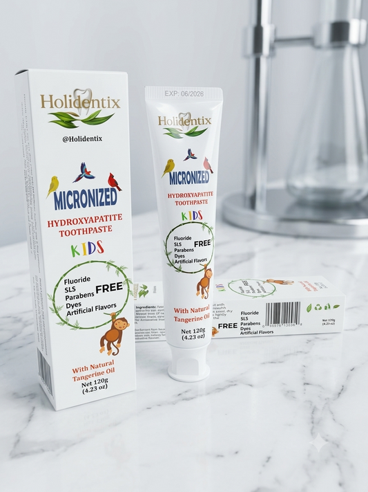 Holidentix Micronized Hydroxyapatite Toothpaste for Kids, Fluoride Free Toothpaste, Appropriate for Sensitive Teeth