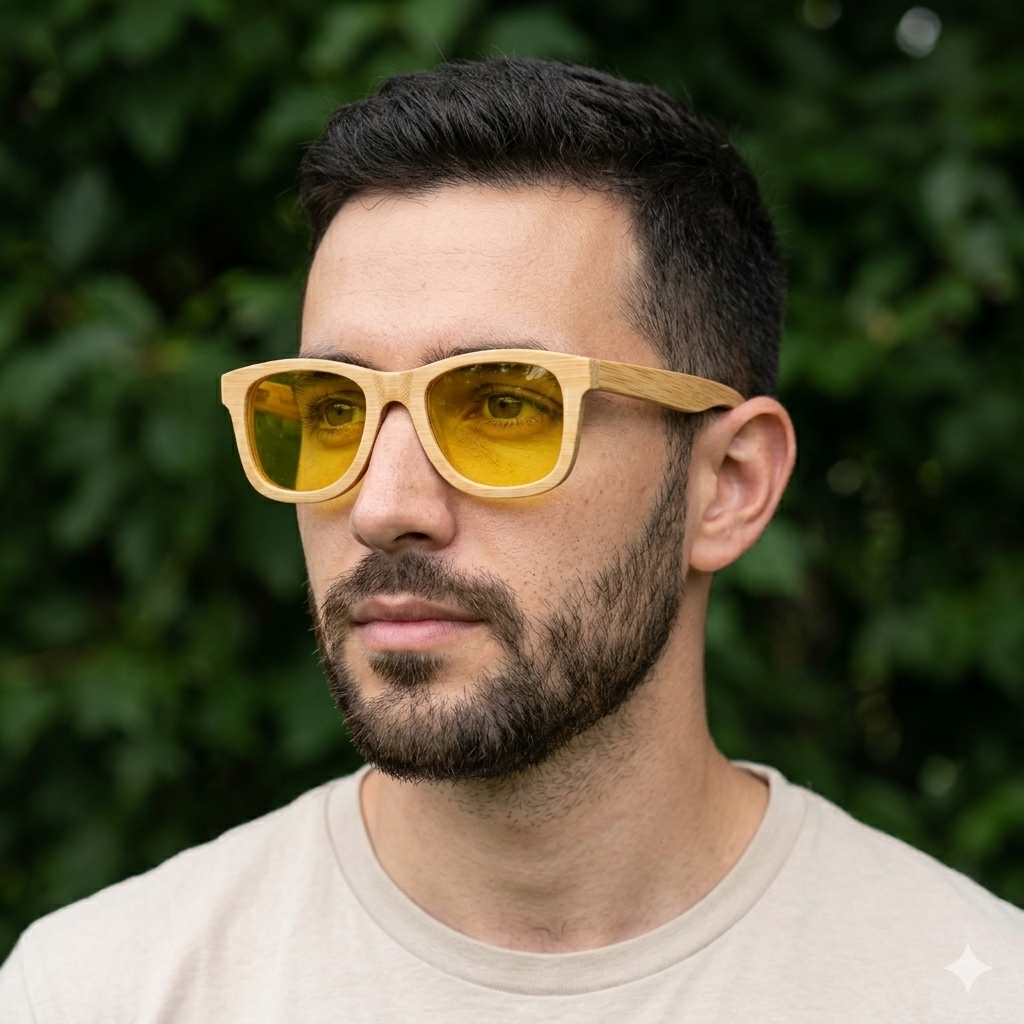 Holidentix ZenVision: Blue Light Blocking Bamboo Wood Glasses – Daytime Focus & Eye Strain Relief – Lightweight Handcrafted Natural Wood Frames – Unisex Computer & Gaming Eyewear