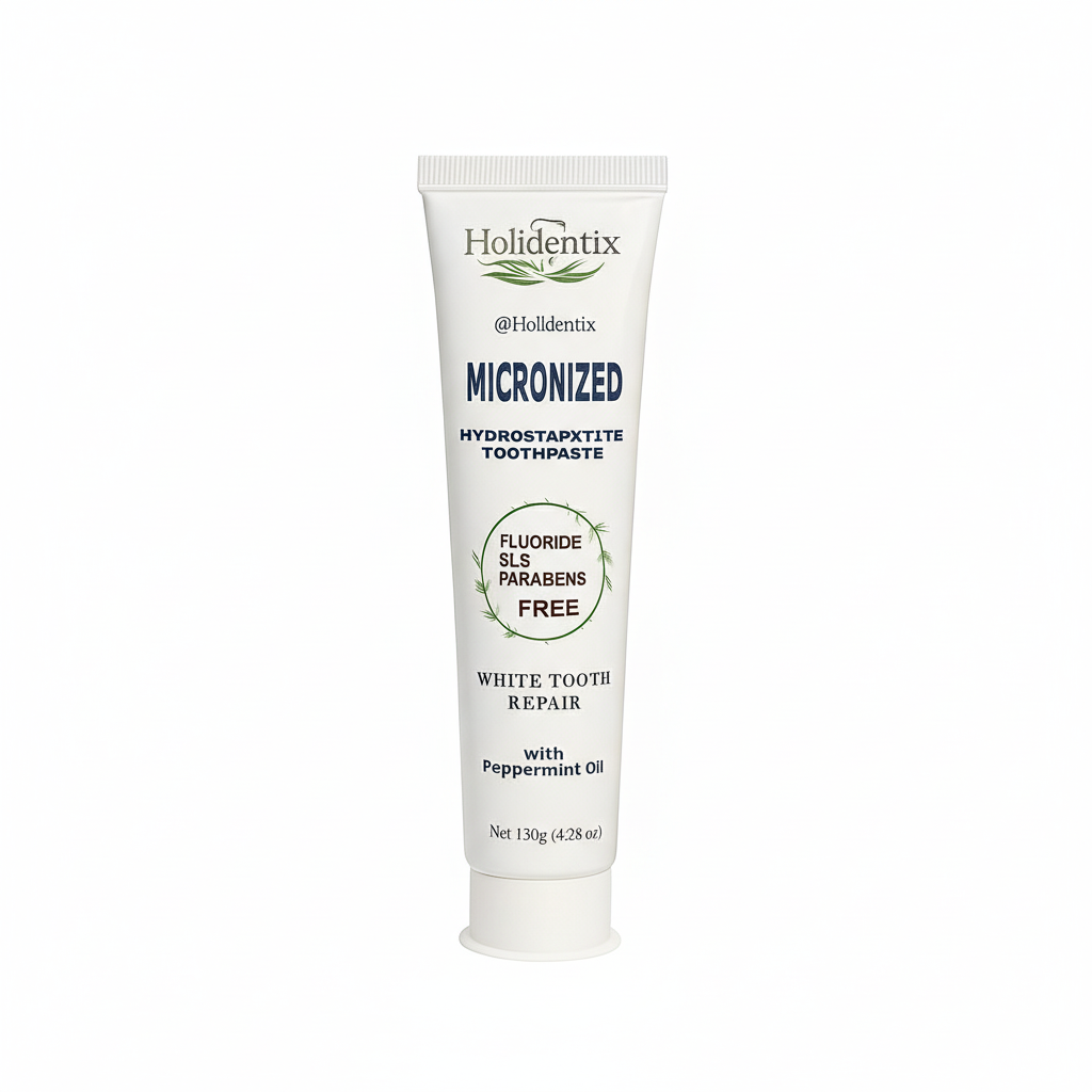 Holidentix Micronized Hydroxyapatite Toothpaste, Fluoride Free Toothpaste, Appropriate for Sensitive Teeth