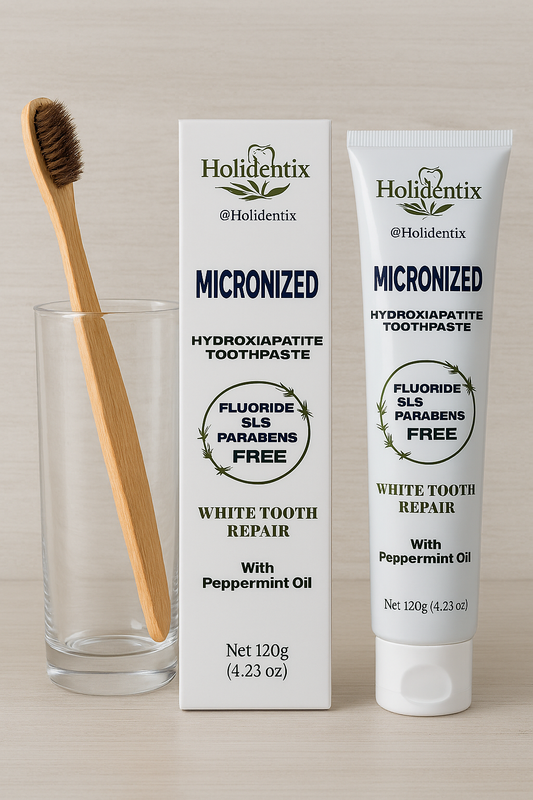 Holidentix Micronized Hydroxyapatite Toothpaste, Fluoride Free Toothpaste, Appropriate for Sensitive Teeth