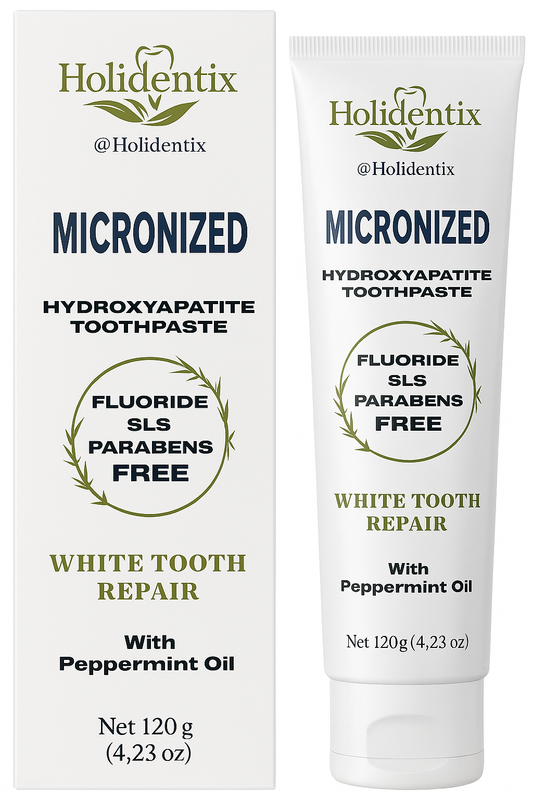 Holidentix  Micronized Hydroxyapatite Toothpaste, Fluoride Free Toothpaste, Appropriate for Sensitive Teeth