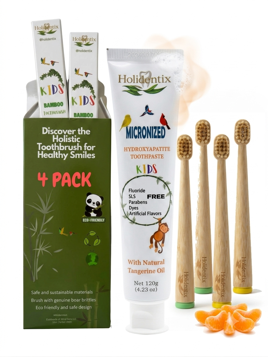 Holidentix Micronized Hydroxyapatite Toothpaste for Kids, Fluoride Free Toothpaste, Appropriate for Sensitive Teeth