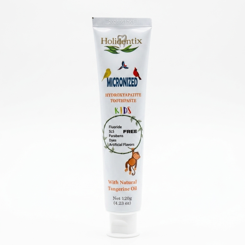 Holidentix Micronized Hydroxyapatite Toothpaste for Kids, Fluoride Free Toothpaste, Appropriate for Sensitive Teeth