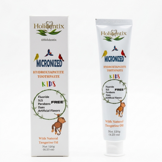 Holidentix Micronized Hydroxyapatite Toothpaste for Kids, Fluoride Free Toothpaste, Appropriate for Sensitive Teeth